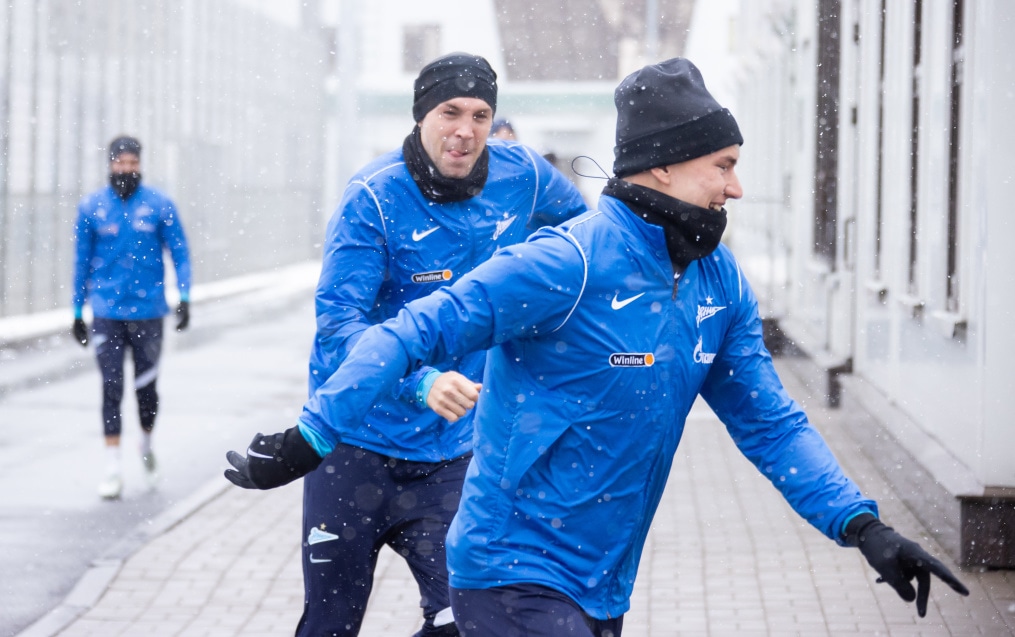 Открытая тренировка «Зенита» перед матчем с «Ахматом»