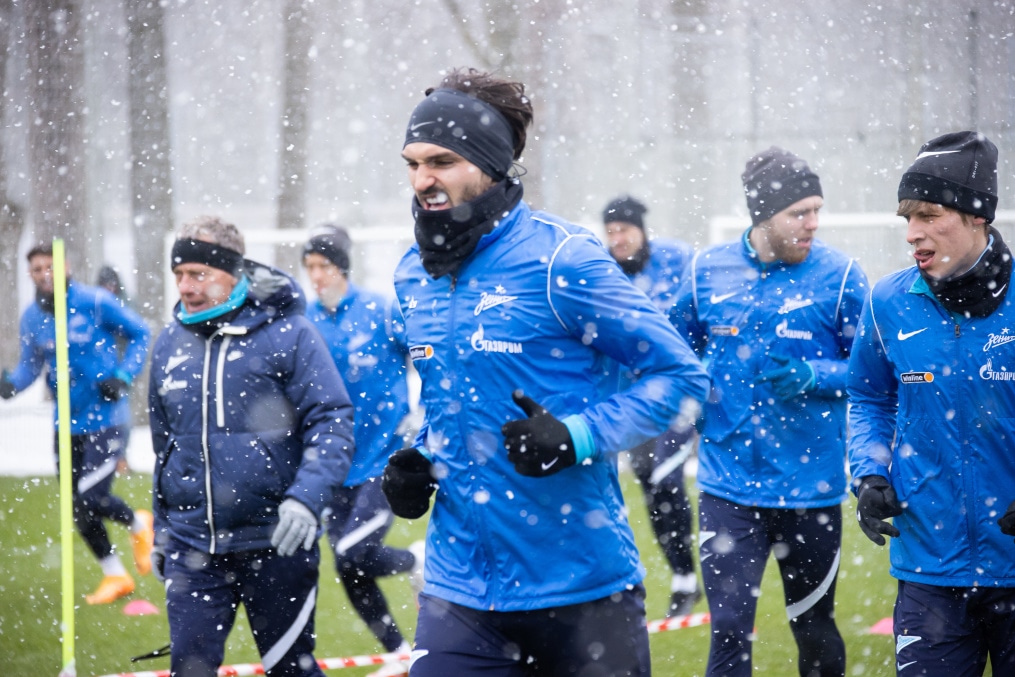 Открытая тренировка «Зенита» перед матчем с «Ахматом»