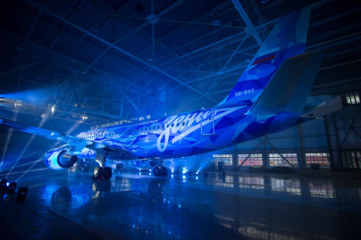 Авиакомпания «Россия» и «Зенит» представили  клубный самолет