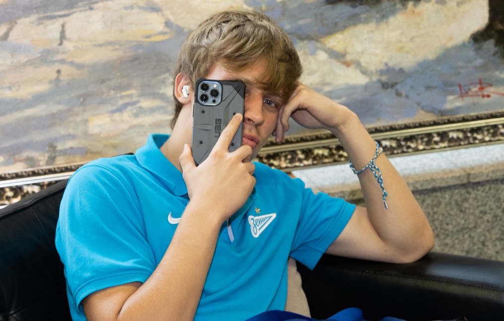 Команда «Зенит» в «Пулково» перед вылетом на матч с «Химками»