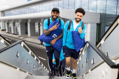 Команда «Зенит» в «Пулково» перед вылетом на матч с «Химками»