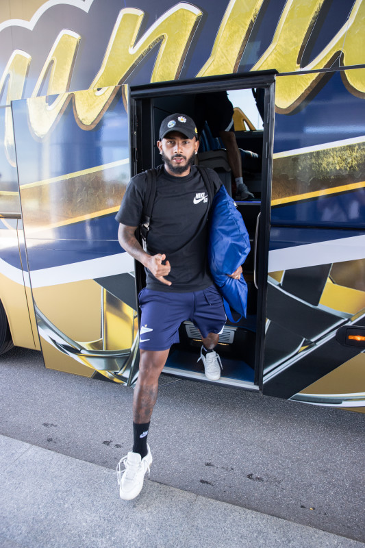 Команда «Зенит» в «Пулково» перед вылетом на матч с «Ахматом»