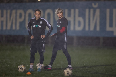 Тренировка медиафутбольного клуба «Амкал» в рамках подготовки к матчу 1/64 финала Фонбет Кубка России.