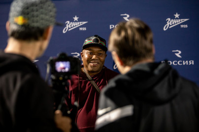 Подготовка команды болельщиков к ответному матчу турнира «Вместе на высоте»