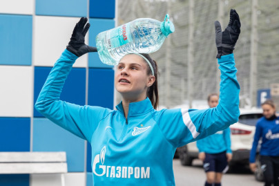 Тренировка женской команды «Зенит» перед матчем с «Ростовом»