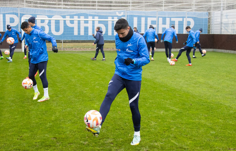 Открытая тренировка «Зенита» перед матчем с«Ахматом»