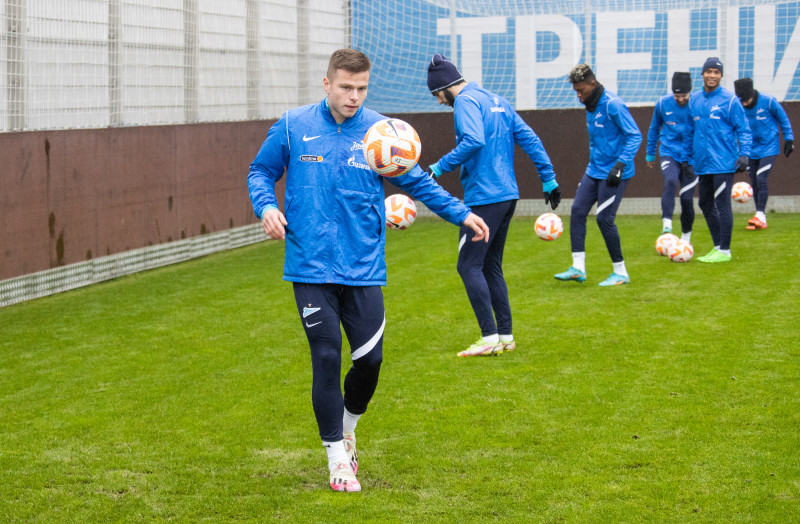 Открытая тренировка «Зенита» перед матчем с«Ахматом»