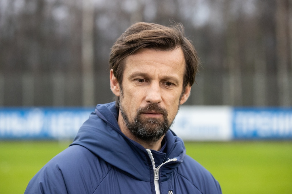 Сергей Семак на пресс-брифинге перед матчем с «Торпедо»