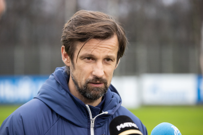 Сергей Семак на пресс-брифинге перед матчем с «Торпедо»