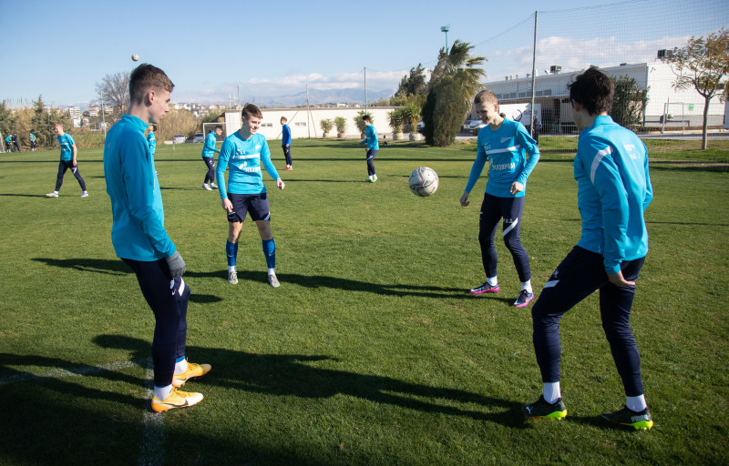 Учебно-тренировочные сборы команды «Зенит» U-17 в Турции, тренировка 31 января