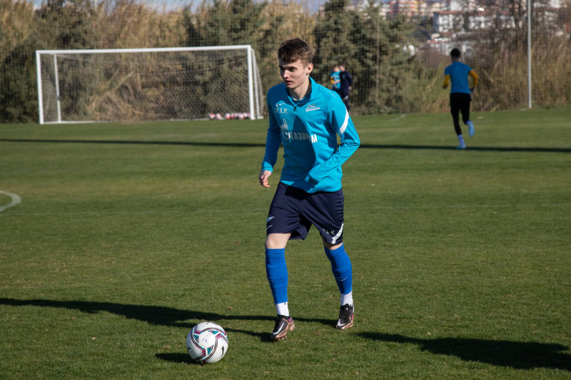 Учебно-тренировочные сборы команды «Зенит» U-17 в Турции, тренировка 31 января