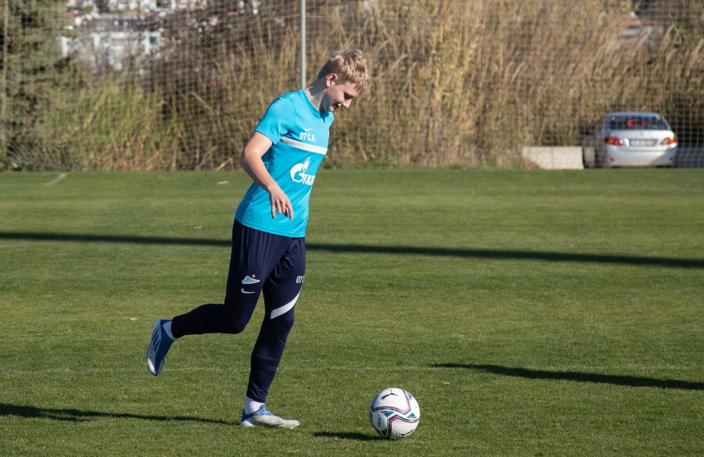 Учебно-тренировочные сборы команды «Зенит» U-17 в Турции, тренировка 31 января