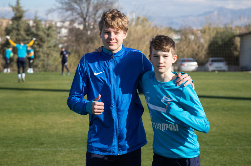 Учебно-тренировочные сборы команды «Зенит» U-17 в Турции, тренировка 31 января