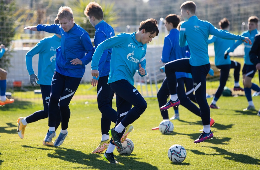 Учебно-тренировочные сборы команды «Зенит» U-17 в Турции, тренировка 31 января