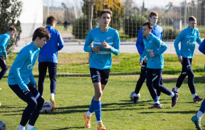 Учебно-тренировочные сборы команды «Зенит» U-17 в Турции, тренировка 31 января