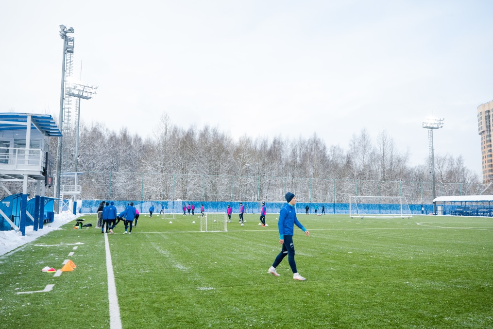 Тренировка команд «Зенит» U-19 и «Зенит» U-18 в «Газпром»-Академии