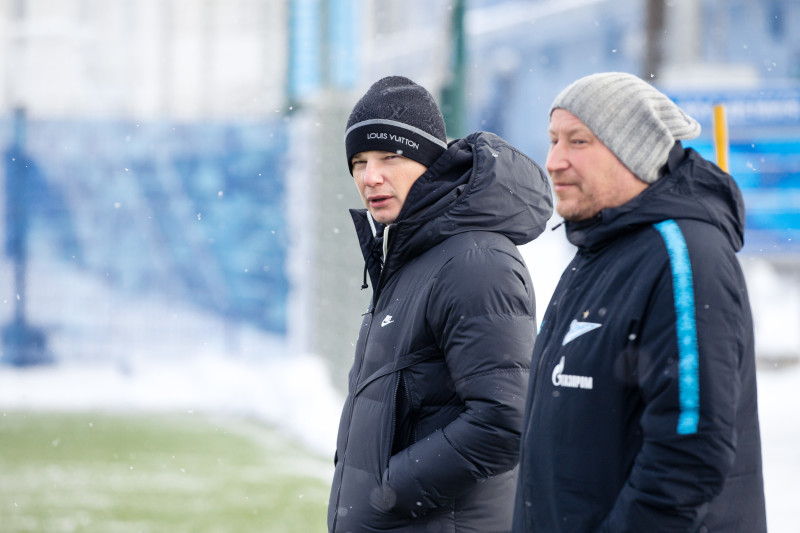 Тренировка команд «Зенит» U-19 и «Зенит» U-18 в «Газпром»-Академии