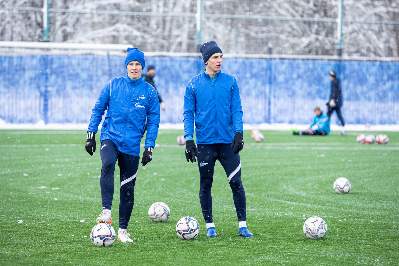 Тренировка команд «Зенит» U-19 и «Зенит» U-18 в «Газпром»-Академии