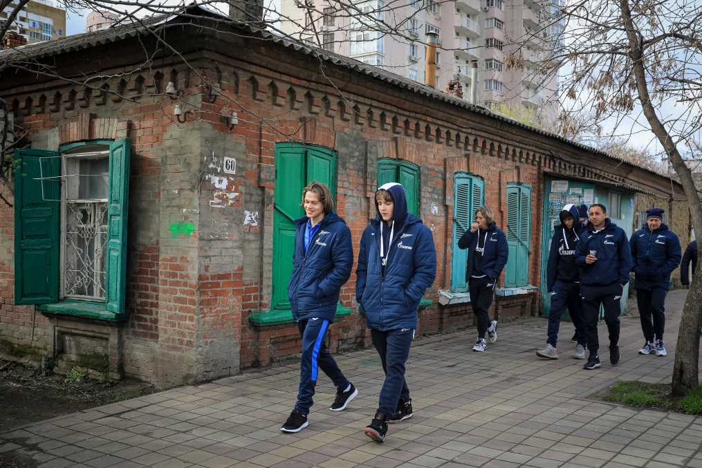 Прогулка молодежной команды «Зенит» перед матчем с «Краснодаром»