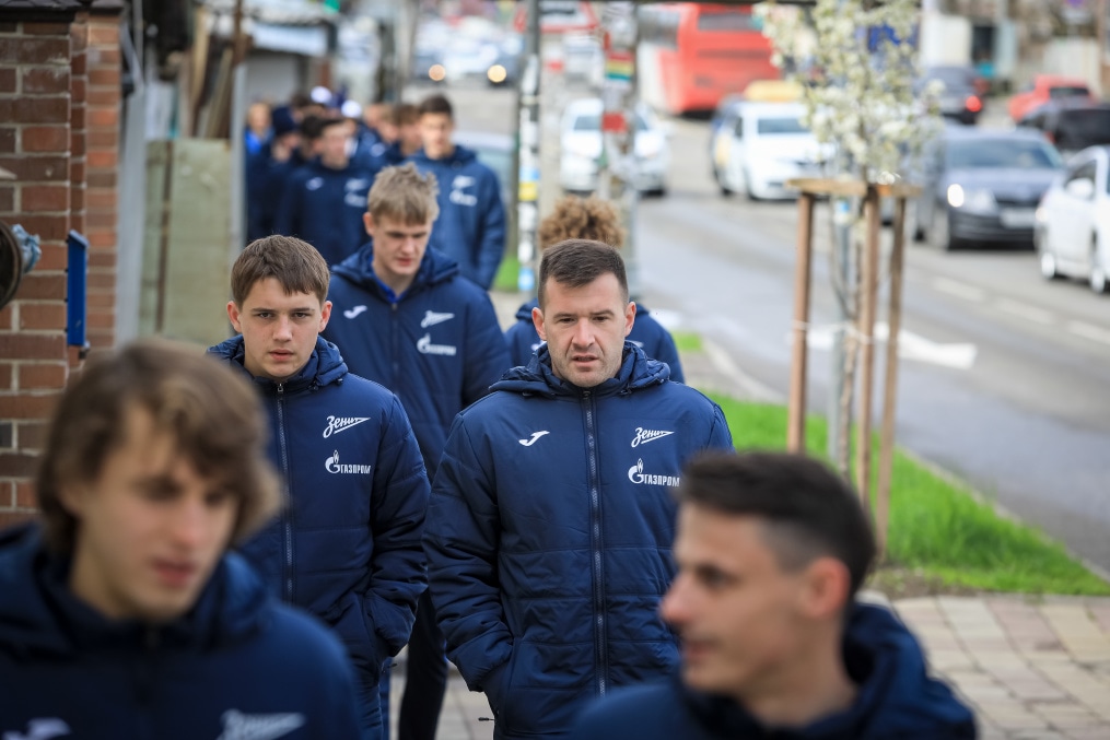 Прогулка молодежной команды «Зенит» перед матчем с «Краснодаром»