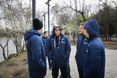 Прогулка молодежной команды «Зенит» перед матчем с «Краснодаром»