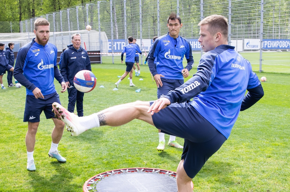Тренировка «Зенита» перед матчем с «Оренбургом»