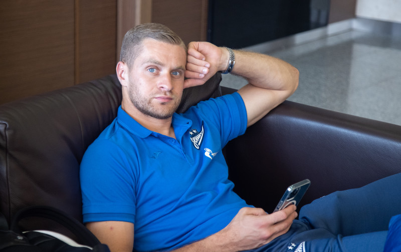 Команда «Зенит» перед вылетом на матч за Суперкубок с ЦСКА