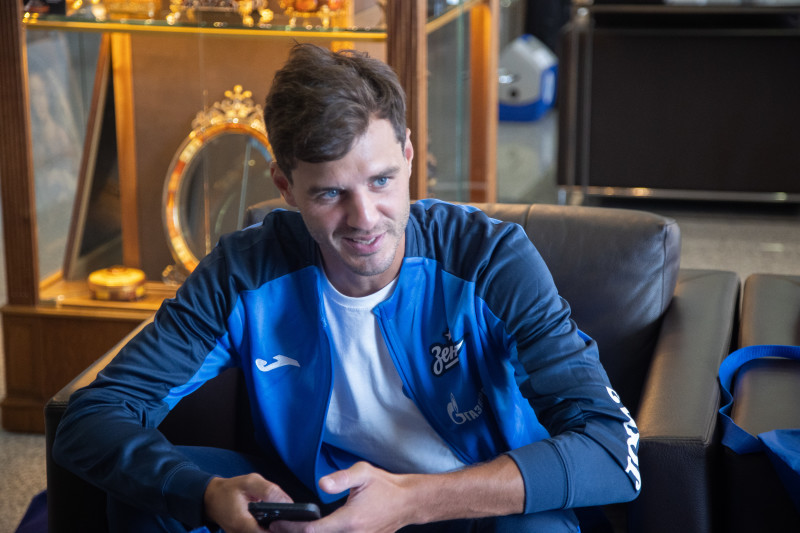 Команда «Зенит» перед вылетом на матч за Суперкубок с ЦСКА