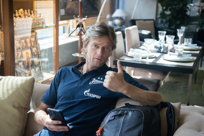 Команда «Зенит» перед вылетом на матч за Суперкубок с ЦСКА