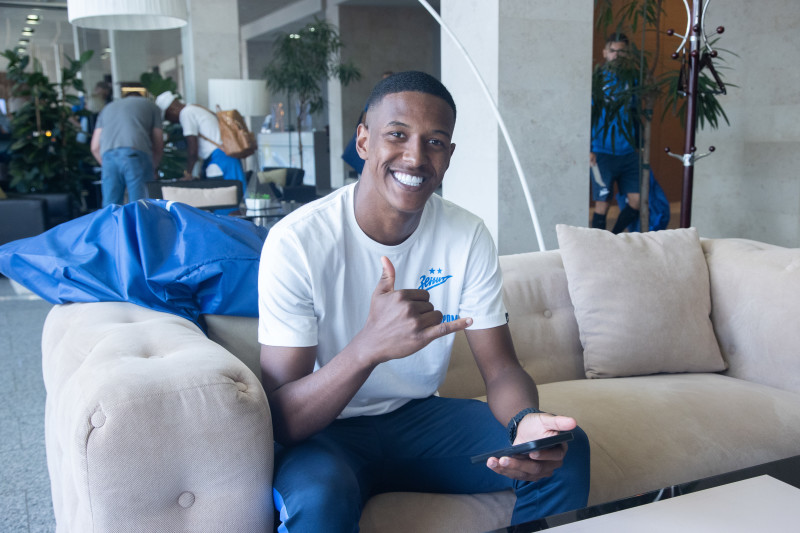 Команда «Зенит» перед вылетом на матч за Суперкубок с ЦСКА