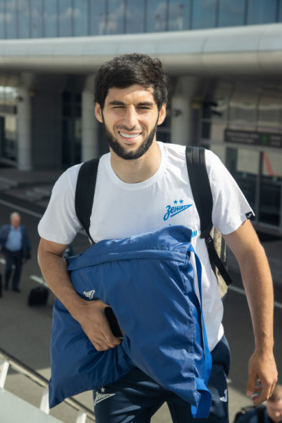 Команда «Зенит» перед вылетом на матч за Суперкубок с ЦСКА