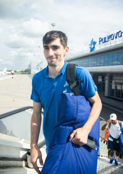 Команда «Зенит» перед вылетом на матч за Суперкубок с ЦСКА