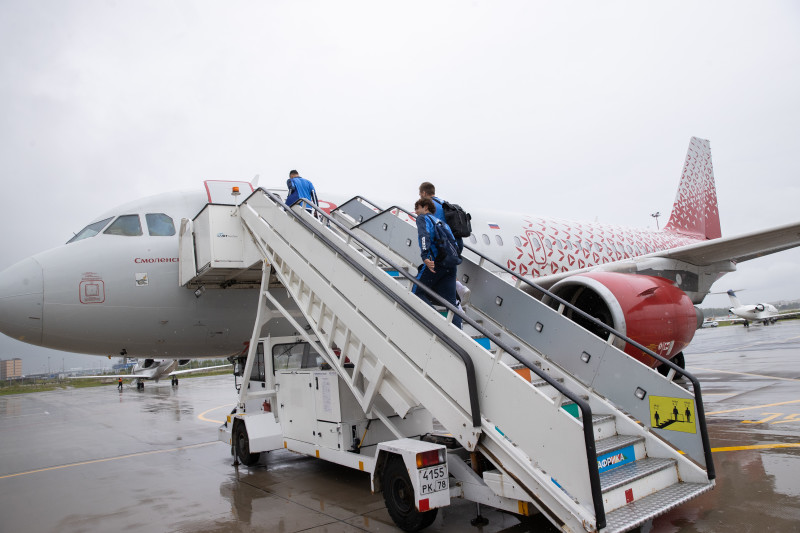 Вылет команды «Зенит» в город Ростов-на-Дону на матч с «Ростовом»