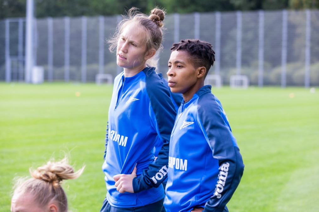 Тренировка женской команды «Зенит» перед матчем со «Звездой-2005»