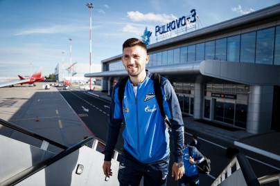 Вылет команды «Зенит» в Казань на матч с «Рубином»