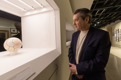 Андрей Аршавин и Анатолий Давыдов на открытии выставки «Город-герой Ленинград»