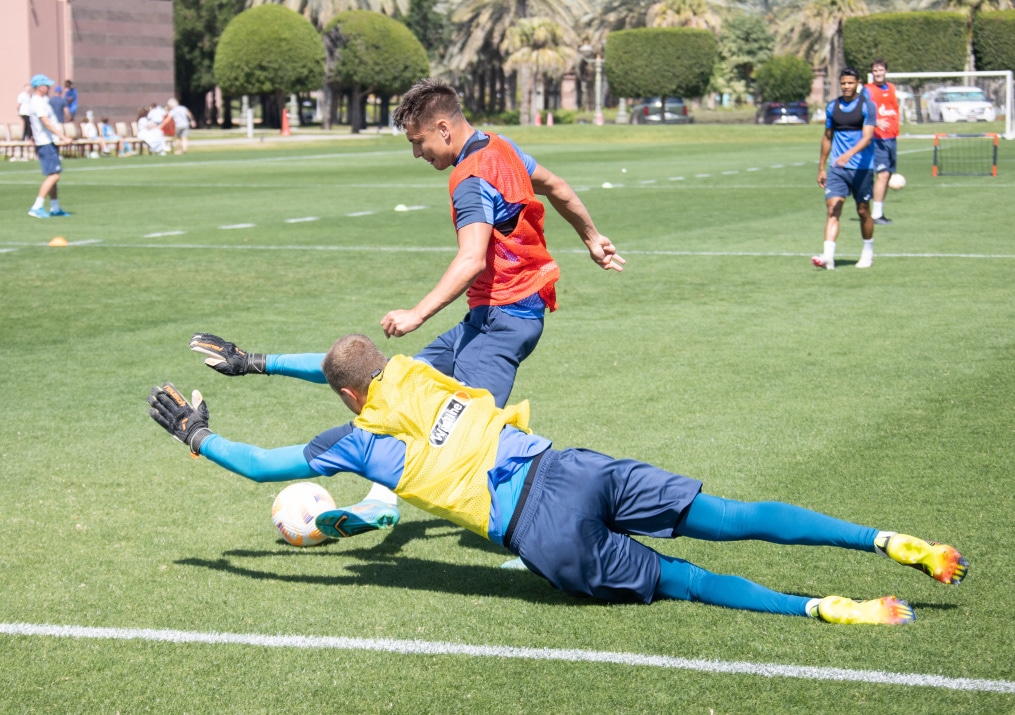 Третьи «Газпром» — тренировочные сборы  в Абу-Даби: 22 февраля, утренняя тренировка