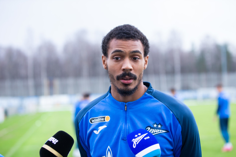 Вильсон Изидор на пресс-брифинге перед матчем со «Спартаком»