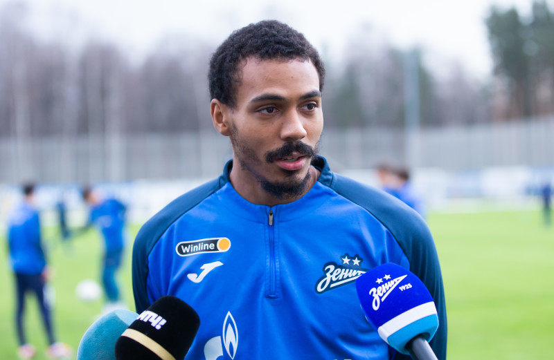 Вильсон Изидор на пресс-брифинге перед матчем со «Спартаком»