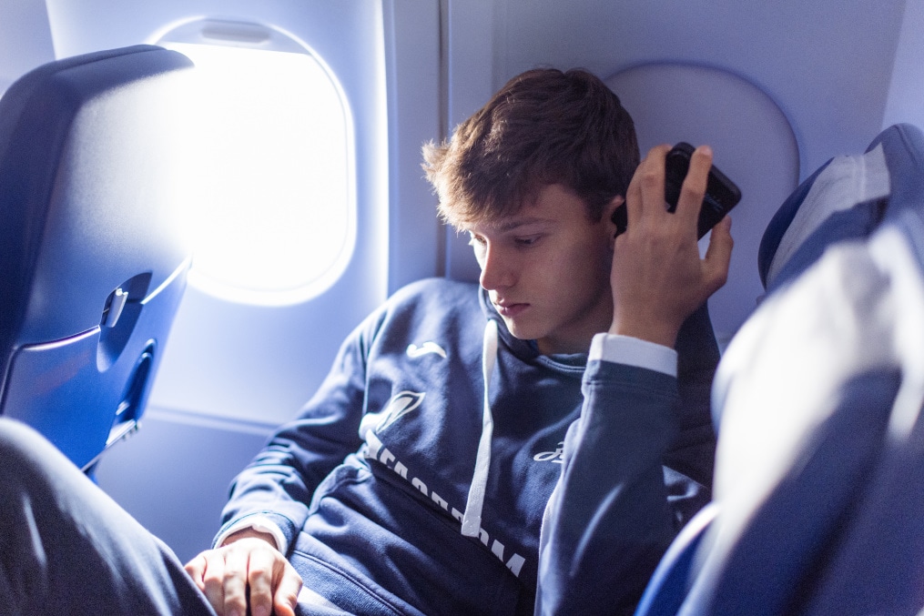 Вылет основного состава ФК «Зенит» на матч со «Спартаком»