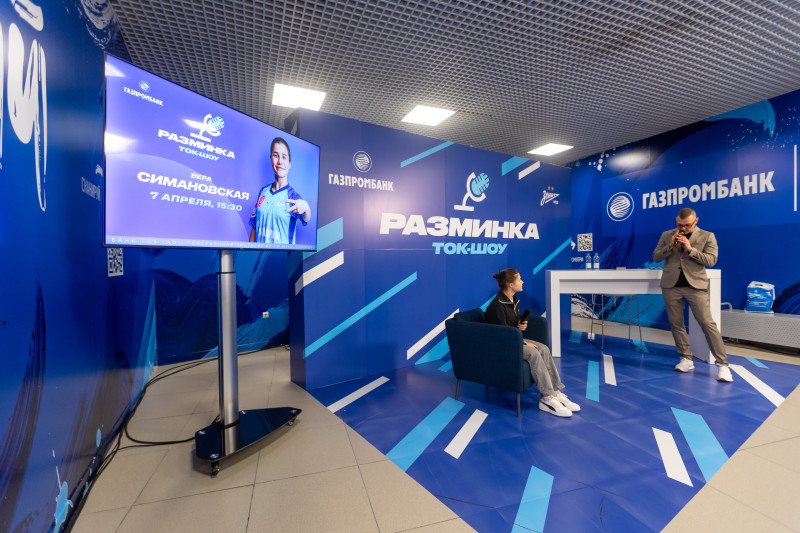 Вера Симановская на ток-шоу «Разминка» перед мачтем «Зенит» — «Балтика»
