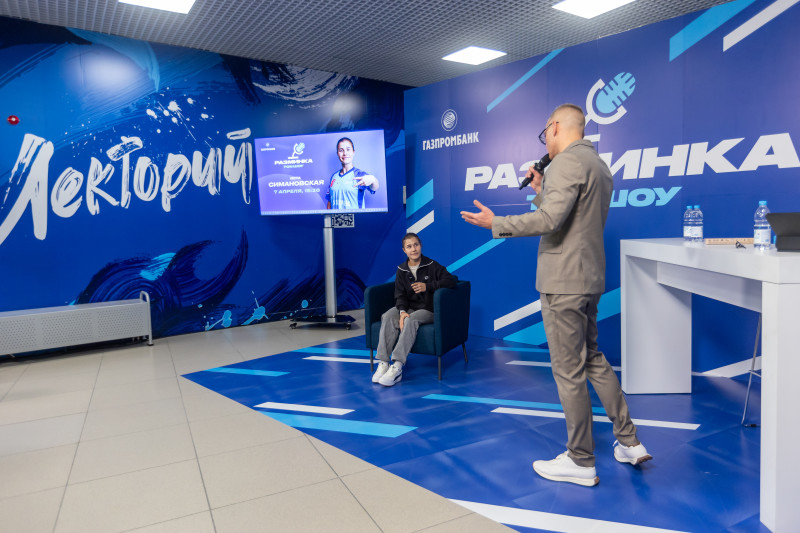 Вера Симановская на ток-шоу «Разминка» перед мачтем «Зенит» — «Балтика»