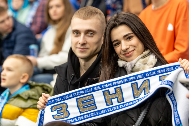Болельщики на матче «Зенит» — «Балтика»