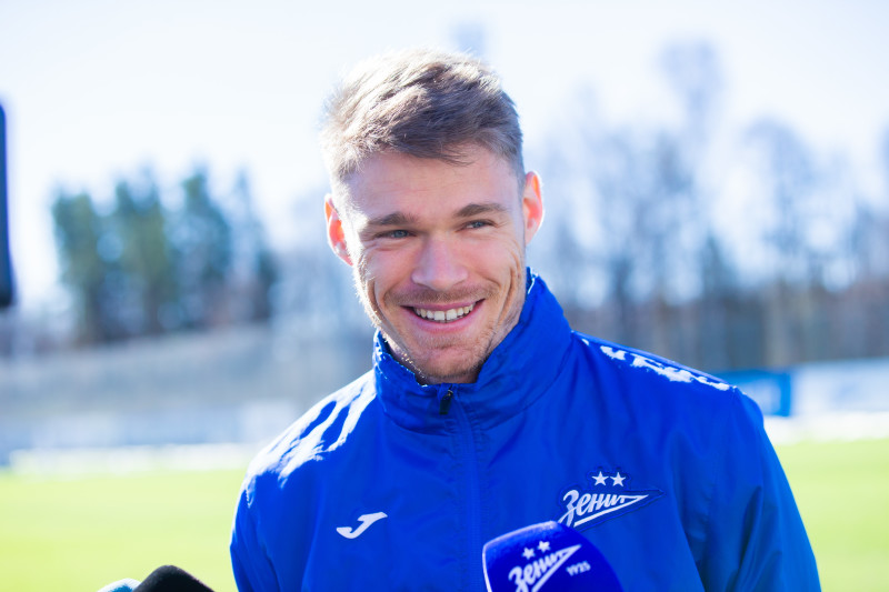 Денис Адамов на пресс-брифинге перед матчем с «Краснодаром»