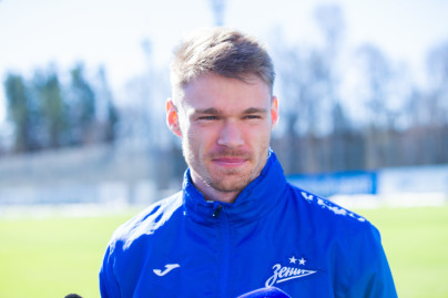 Денис Адамов на пресс-брифинге перед матчем с «Краснодаром»