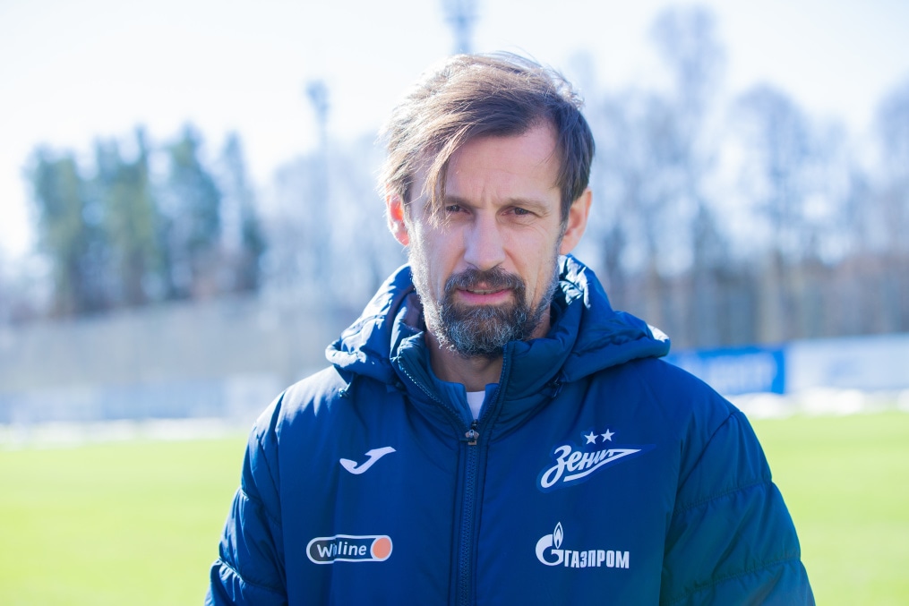 Сергей Семак на пресс-брифинге перед матчем с «Краснодаром»