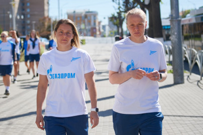 Утренняя прогулка женской команды в Рязани