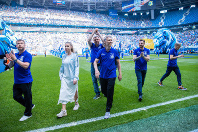 Чествование обладателей Кубка России 1999 года перед матчем «Зенит» — «Ростов»