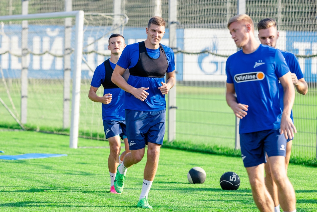 Александр Соболев в «Зените»: первая тренировка с командой