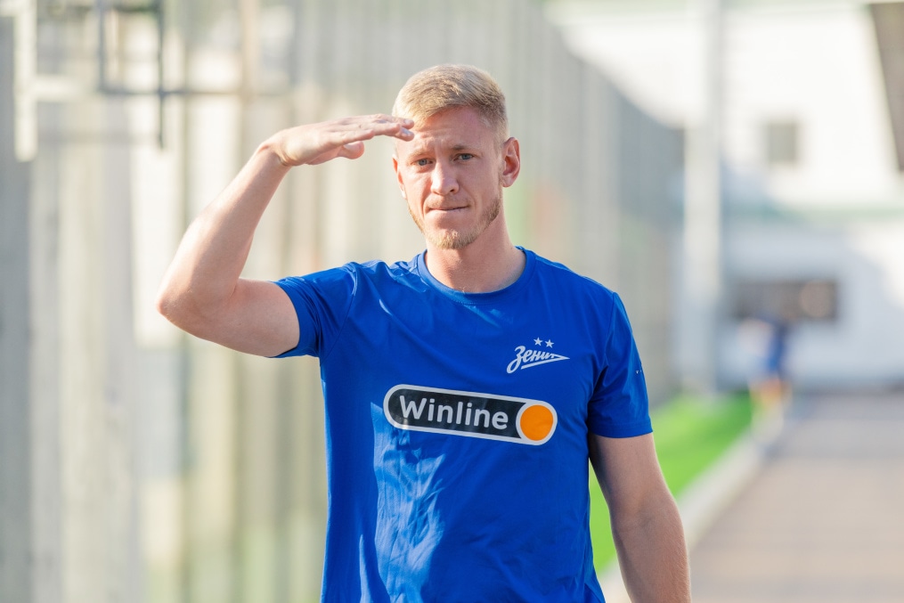 Александр Соболев в «Зените»: первая тренировка с командой